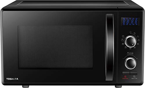 Toshiba MW-AG23P (BK) Horno microondas con grill 900 W con Crispy 1050 W y cocción combinada, 23 litros, negro