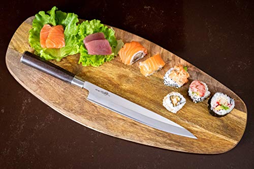 Totiko Japan Knives, Cuchillo de cocina japonés profesional, Sashimi Yanagiba Sakai 24 cm - 8,5 pulgadas