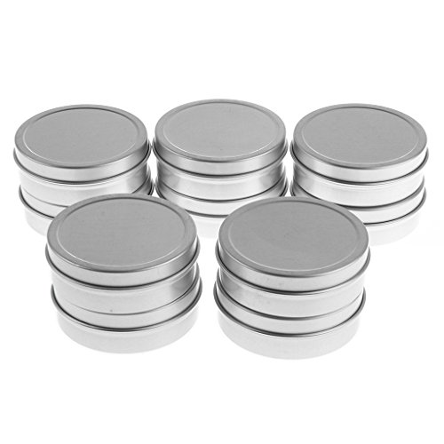 Toygogo Paquetes De 10 Vacíos Redondos Vacíos De Estaño De Aluminio Tarro Vacío Bote para Bálsamo Labial Crema Labial Salve Shadow Powder Containers Estuche D