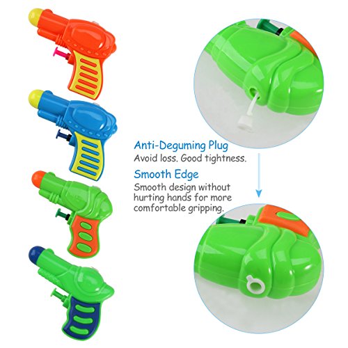 TOYMYTOY 12pcs Pistolas de agua plástico para niños juego (Color al azar)