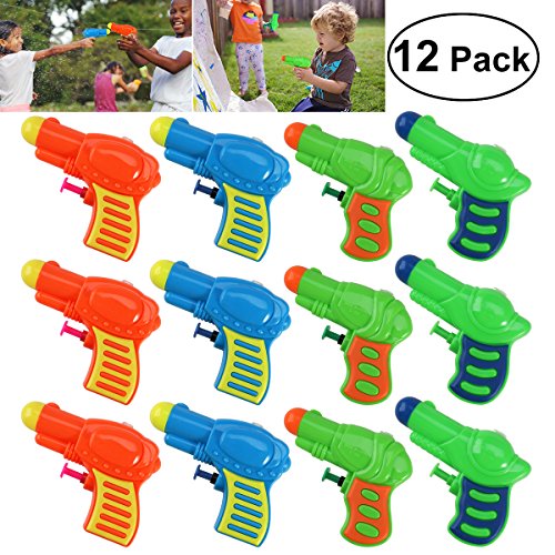 TOYMYTOY 12pcs Pistolas de agua plástico para niños juego (Color al azar)