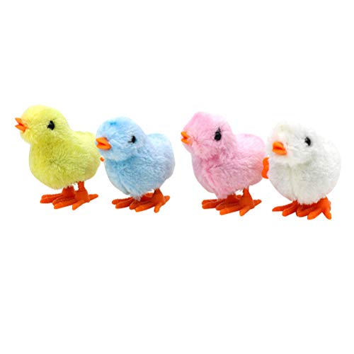 Toyvian 12pcs Pollitos Pascua de Juguete Peluche Juguetes de Cuerda Pascua