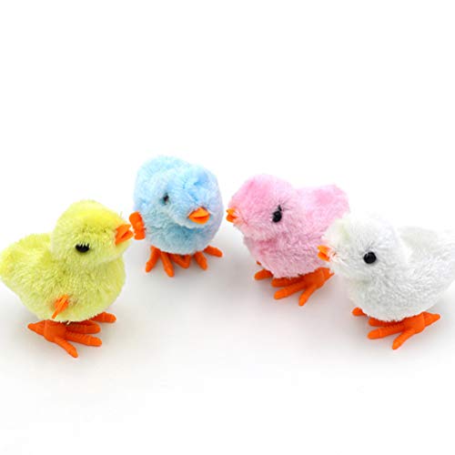 Toyvian 12pcs Pollitos Pascua de Juguete Peluche Juguetes de Cuerda Pascua