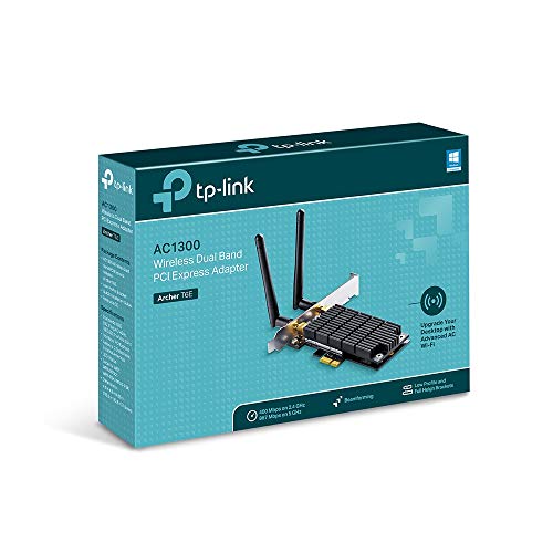 TP-Link Archer T6E - Adaptador PCI Express, inalámbrico, de doble banda, AC 1300 (867 Mbps en 5 GHz, 400 Mbps en 2,4 GHz, sistema operativo Windows XP/7/8/8.1)