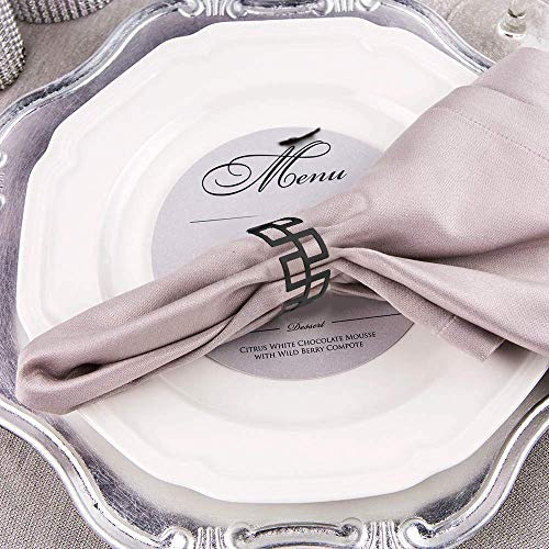 Trade Fountain Napkin Rings - Juego de 4 soportes para servilletas de mesa navideños - Hebillas de metal para la decoración de la mesa - Anillos de servilletas Modish para bodas