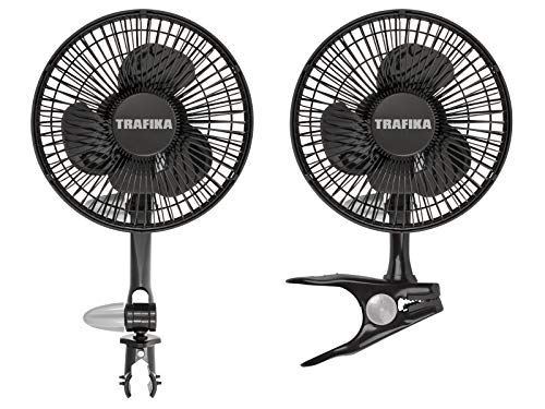 TRAFIKA Clipfan/Ventilador 15cm/5W/Motor Magnético Bajo Consumo/Ahorro ENERGIA/Exclusiva Pinza fijación Directa Barras Armarios Cultivo/Incluye 2 Pinzas: para Mesa y Barras de armarios de Cultivo