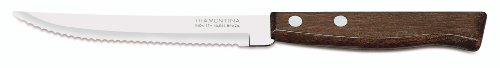 Tramontina 22299/011 Conjunto Steak-Set, 14 Teilig Natural 2 Mangos de Madera - respectivamente, 3-Remaches