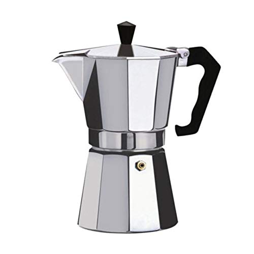 Tree-on-Life Cafetera Aluminio Mocha Espresso Percolador Olla Cafetera Moka Olla Espresso Shot Maker Espresso Machine Plata 6 Tazas