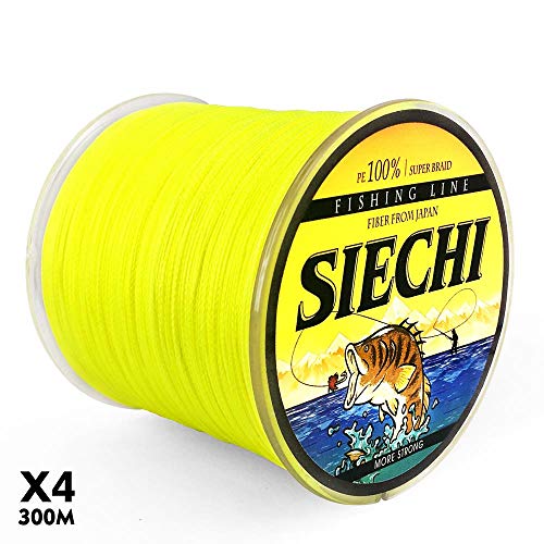 Trenza Línea de Pesca 300M 4 Hilos Cable de Pesca multifilamento Carpa Pesca 12 15 20 30 38 43 52 62 83lb, 500m-Negro, 5.0