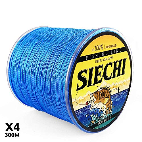 Trenza Línea de Pesca 300M 4 Hilos Cable de Pesca multifilamento Carpa Pesca 12 15 20 30 38 43 52 62 83lb, 500m-Negro, 5.0