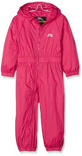 Trespass Button - Traje de Lluvia para niños, Color Rosa (Gerbera), Talla 2/3 años