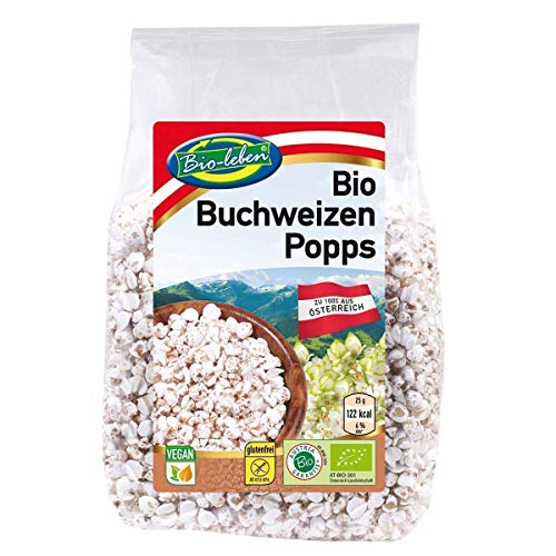 Trigo de sarraceno inflado ecológico sin gluten 720g 0,72kg Bio biológicoa de grano entero sin OMG alforfón de Austria 8x90g