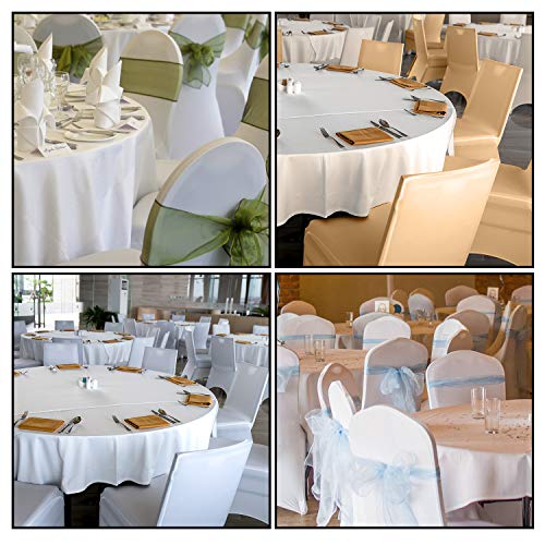 Trimming Shop Spandex Cubierta para Silla Elástico Tela Desmontable Lavable Protector Cubiertas: para Bodas Banquetes Ceremonia Hotel Comedor Fiestas Decor - Marfil, 1pc