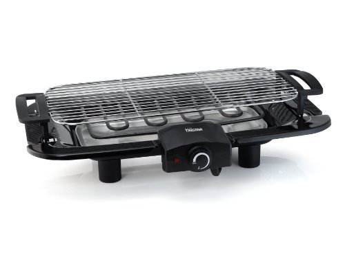 Tristar BQ-2820 Barbacoa eléctrica Equipada, Modelo para Mesa y Soporte de pie, Negro