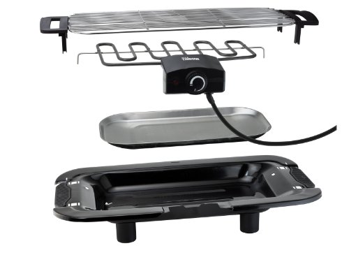 Tristar BQ-2820 Barbacoa eléctrica Equipada, Modelo para Mesa y Soporte de pie, Negro