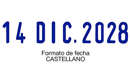 Trodat Fechador 4810 Castellano - Sello autoentintable fechador (20 x 3,8 mm), color azul