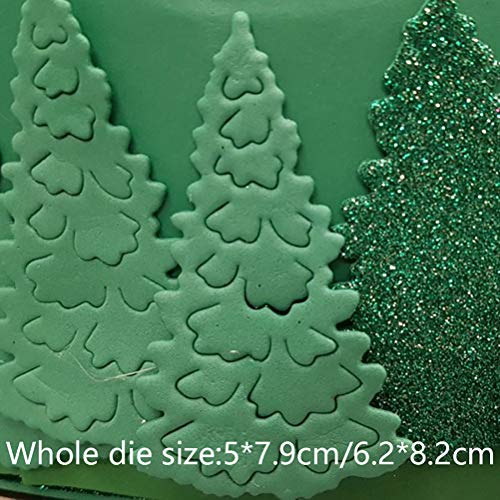 Troquel de Corte de árbol de Navidad 3D, Plantilla de Estampado de álbum de Recortes de Acero Al Carbono, Plantilla de Estampado de Metal DIY para Tarjetas de Papel de álbum Decoración Artesanal