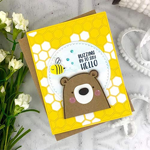 Troqueles de corte para la fabricación de tarjetas, nido de abeja troqueles de corte de fondo DIY Scrapbook tarjetas de papel que hacen el molde de la plantilla