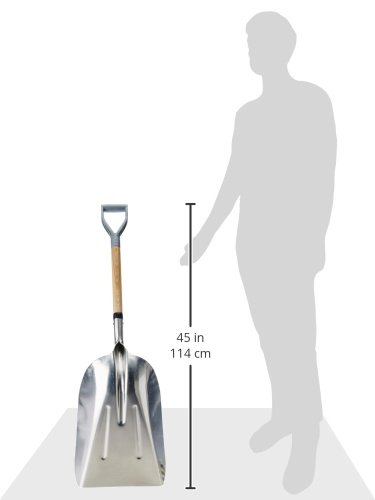 Truper Pala de Aluminio Gran Capacidad para Nieve Uso agrícola Industrial o en el hogar 33 X 34 CM