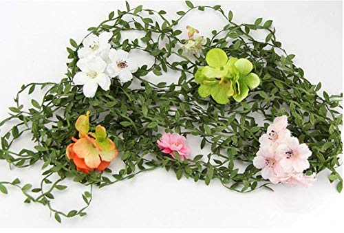 Tweal Artificial Vine Greenery Garland,40m Hojas Verdes Cinta Falsa Ivy Leaf Garland para DIY Wedding Party, decoración para el hogar, jardín, Corona y decoración de Flores