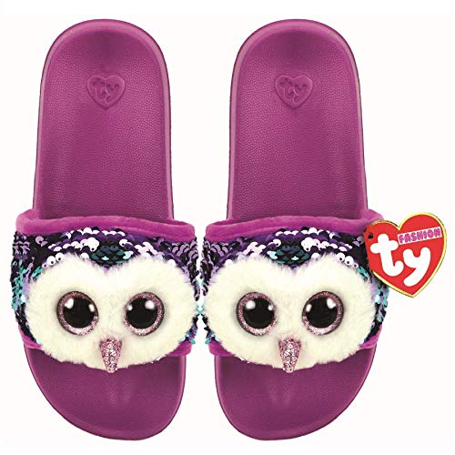 Ty TY95666 Moonlight - Claquetas de Peluche con Lentejuelas (Talla 37)