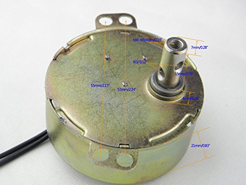 TYC-50 Motor sincrónico 220V AC 20-24RPM CW/CCW 4W Poder Motorreductor de CA Caja de Engranajes de la Mesa giratoria para el Horno de microondas