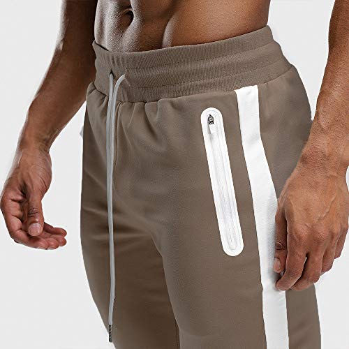 U/A Blanco Pantalones De Chándal De Los Hombres Casual Skinny Pantalones De Algodón Gimnasio Fitness Entrenamiento Pantalones