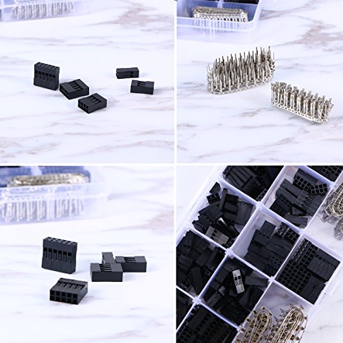 UEETEK 620pcs Dupont cables Kit de cubierta de Cable Pin conector Header de la encrespadura