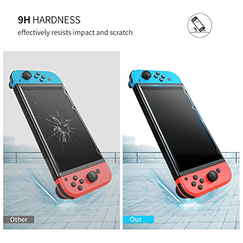 UGREEN Protector Pantalla para Nintendo Switch Cristales Templados, Transparente HD Vidrio Protectores Consola Antihuellas Fácil Colocación sin Burbujas ni Reflejos con Kit de Limpieza(2 Packs)