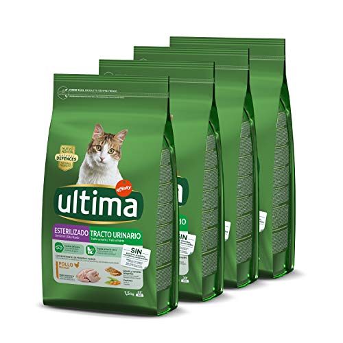 Ultima Pienso para gatos esterilizados con problemas del tracto urinario: Pack de 4 x 1.5 kg - Total: 6 kg