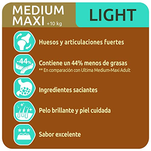 ultima Pienso para Perros Medium-Maxi Light con Pollo - 7 kg