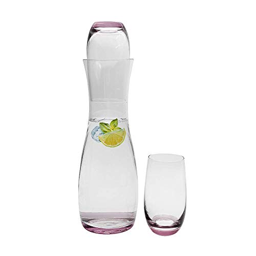 Umi.by Amazon 1500ml Jarra para Juego de 2 400ml Copas de vino agua té zumo Decantador para Jarra de Vidrio Todo Tipo de Bebidas