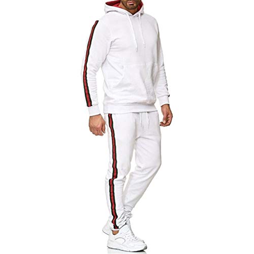 UMore Chándal para Hombre Conjunto de chándal para Hombre con cordón Sudadera con Capucha Pantalones de chándal para Gimnasio Deporte