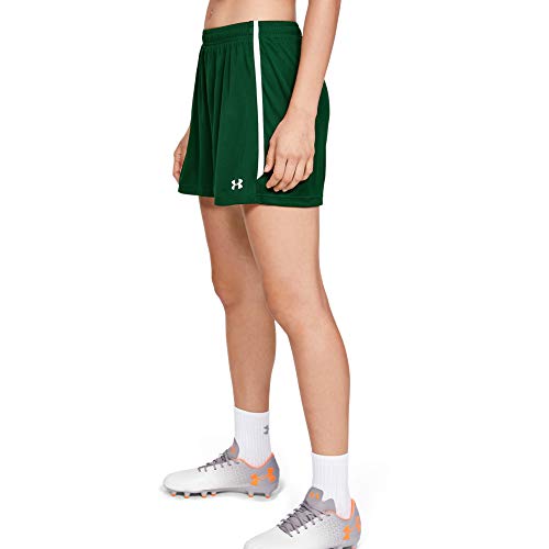 Under Armour Maquina 2.0 - Pantalón Corto para Mujer, Mujer, Pantalones Cortos, 1328135, Verde Bosque (301)/Blanco, S