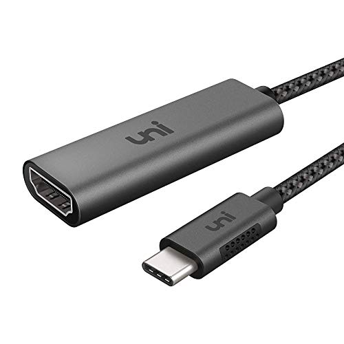 uni Adaptador USB C a HDMI [4K@60Hz], Adaptador USB Tipo C a HDMI, Compatible con iPad Pro 2018, MacBook, Surface Book 2/Go, Galaxy S9/S8 y más - Gris Espacial…