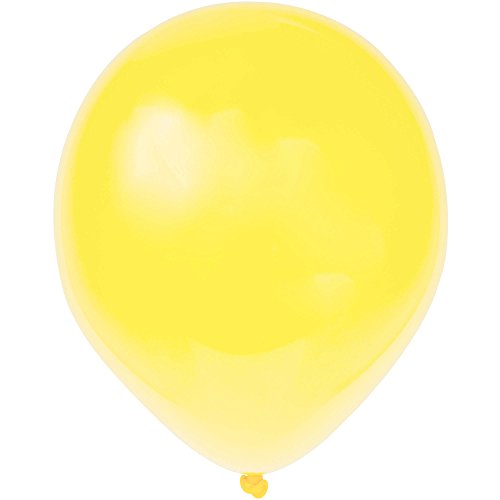 Unique Party-56844 Globos de Látex de 30 cm, color amarillo (lemon yellow), pack de 50 (56844)