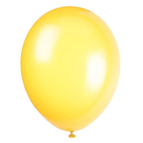 Unique Party-56844 Globos de Látex de 30 cm, color amarillo (lemon yellow), pack de 50 (56844)