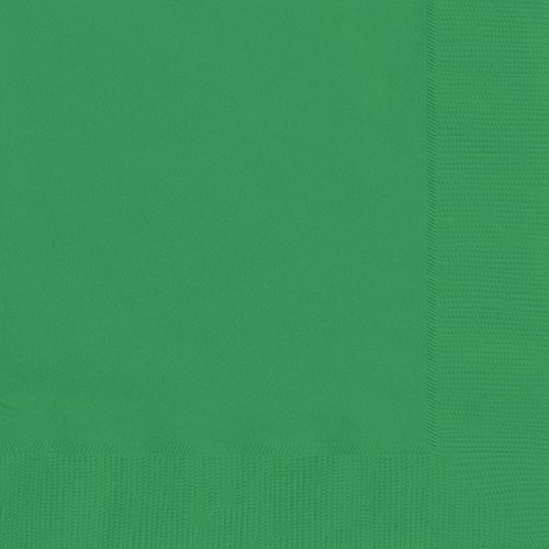 Unique Party -  Servilletas de Papel - 16,5 cm - Verde Esmeralda - Paquete de 20 (31852)