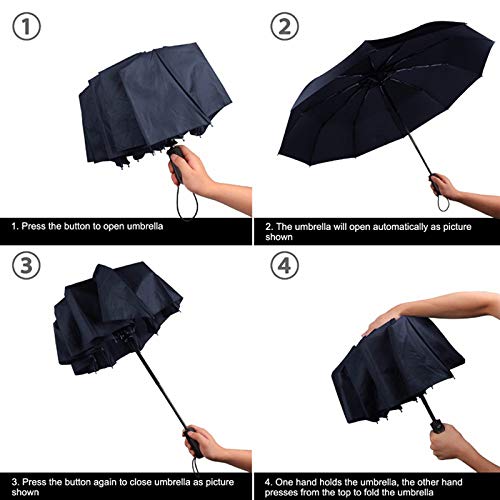 UNUStyle Paraguas Plegable Auto Creativa Lengua De Tigre Impresión A Prueba De Viento Anti-UV Lluvia Parasol Reverso Compañero De Viaje Moda Ergonómico Compacto Portátil Duradero Regalo