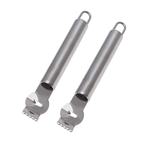 UPKOCH 2 Piezas de Acero Inoxidable Naranja Zester Raspador de Frutas de Mano Pelador de Cítricos Rallador de Limón Herramienta de Cocina con Bucle para Tienda en Casa