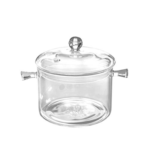 UPKOCH - Olla de cristal transparente resistente al calor, olla multifunción para cocina o restaurante 13cm-Style 1 Imagen 2