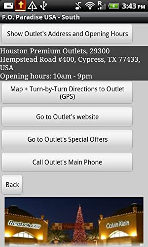 US Factory Outlets Directory: US South