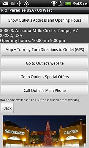 US Factory Outlets Directory: US West