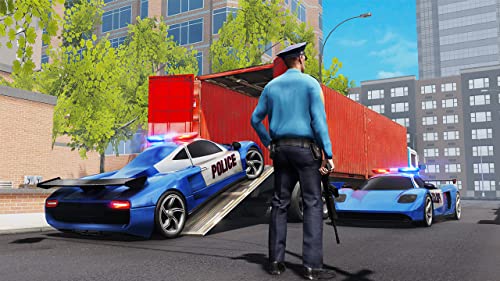 Us Police Cargo Plane Simulator 2019: Heavy Trailer Truck Tycoon Police Car Transporter Simulator Mania Adventure gratis para niños