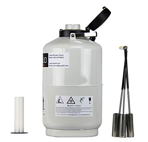 U.S.Solid 10 L tanque nitrogeno liquido contenedor nitrógeno líquido criogénico LN2 Dewar con 6 recipientes