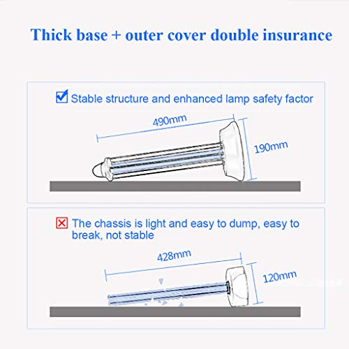 UV 60W Potente Lámpara Germicida Ultravioleta Control Remoto Sala de Estar Dormitorio Desinfectante Lámpara UV Filtro de Aire Hogar Mascota Casa - Ozono/Sin Ozono