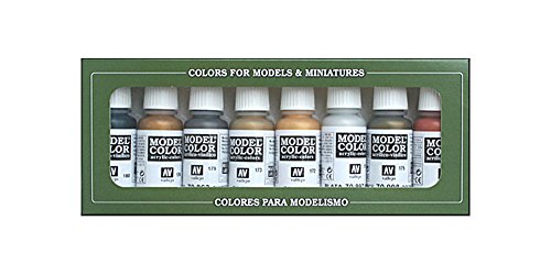 Vallejo 70118. Set pintura acrilica Model Color con 8 colores metalizados de 17ml cada uno