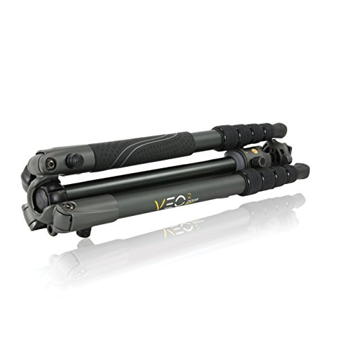 Vanguard Veo 2 265AB - Trípode de Viaje Aluminio (rótula de Bola, 150 cm, 8 kg), Color Negro