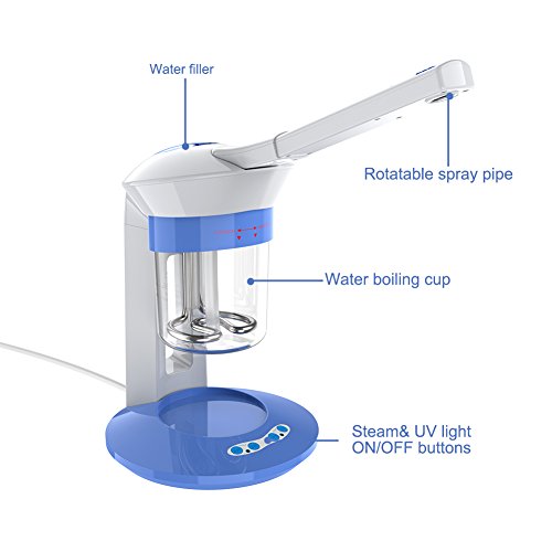 Vaporizador facial portátil Ion Vapor Ozono vapor profesional facial niebla y sauna inhalador spa hogar uso aromaterapia humidificador