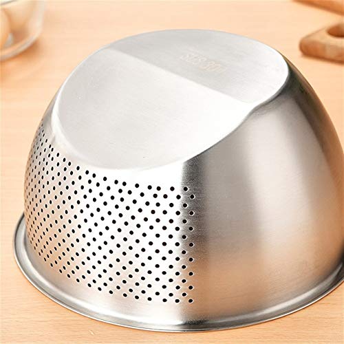 Vaso Del Filtro Colador, Comida Gruesa Filtro De Acero Inoxidable 304, Desagüe De La Casa Verduras Cuenca Cuenca Del Paquete Muy adecuado para el drenaje de las pastas, verdur (Color : Silver)